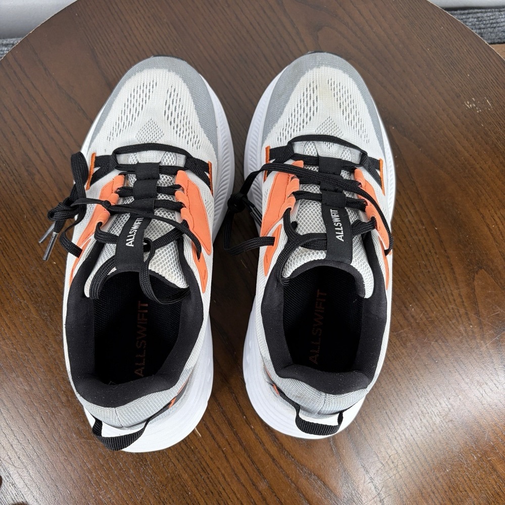 AllSwifit Shoes Women's 6 White Orange Gray Athletic Running Lace Up Sneaker - Picture 11 of 16